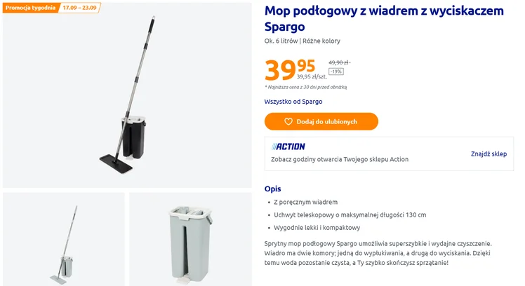 Zdjęcie Czysta podłoga bez wysiłku? Ten mop za 39,95 zł z Action to gamechanger! #1