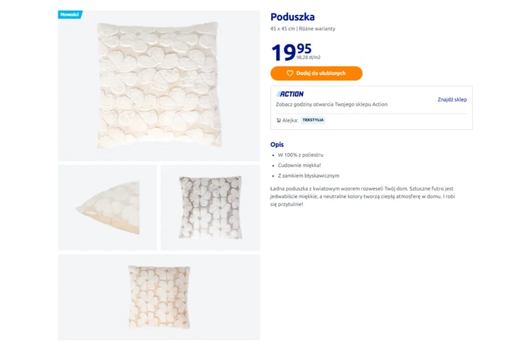 Zdjęcie Te poduszki z Action za 19 zł będą hitem tej wiosny! Wrzucisz do pralki, cudowne miękkie, a wzór doda uroku nudnej kanapie #1