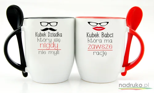 Kubek Babci, która ma zawsze rację i Dziadka, który się nigdy nie myli pomysł na prezent