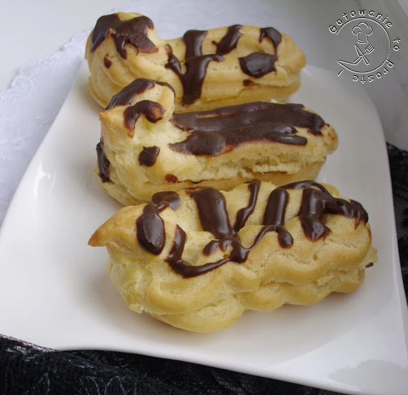 Mini Eklerki Z Delikatnym Kremem Budyniowym - Krok Po Kroku