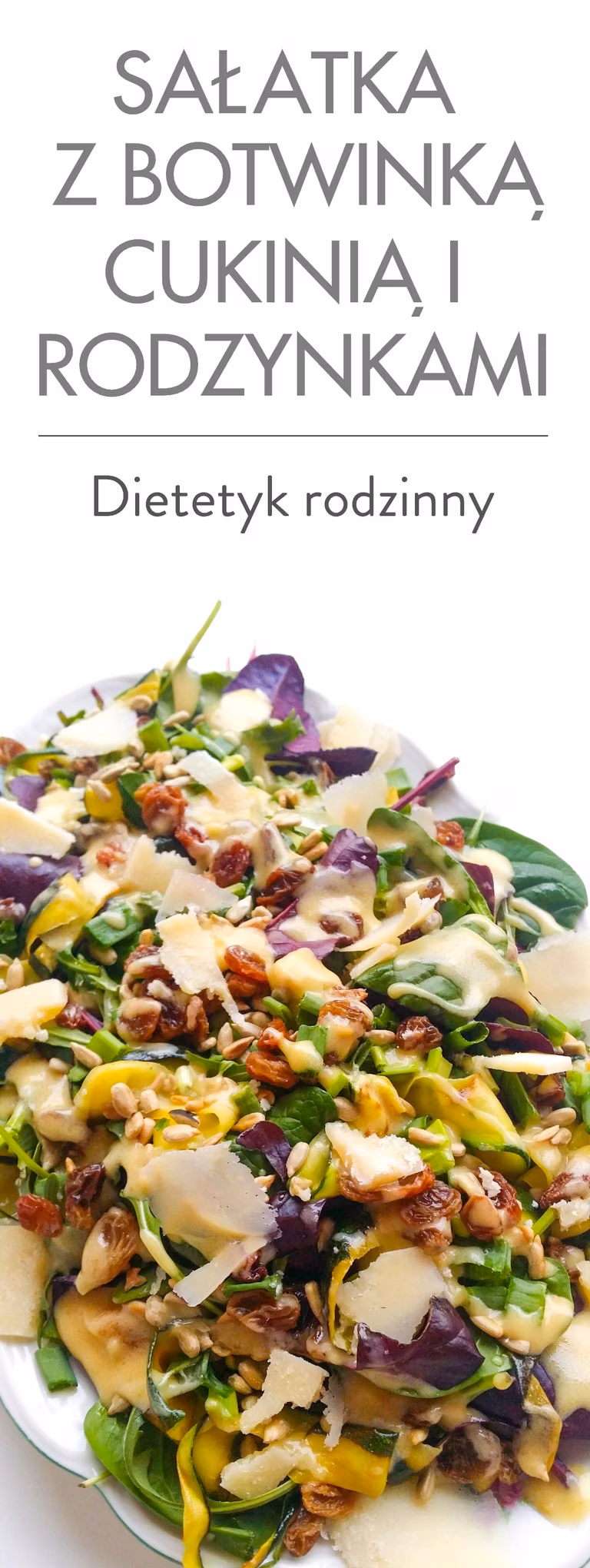 sałatka z botwinką cukinią i rodzynkami