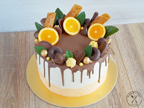 Tort czekoladowo - pomarańczowy