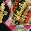 Shish kebab z kurczaka i warzywne szaszłyki