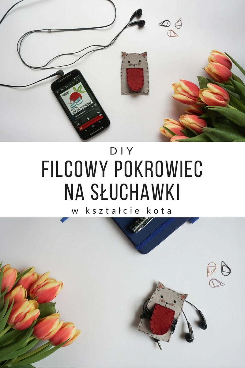 DIY Filcowy pokrowiec na słuchawki
