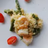 Risotto z krewetkami i zielonymi szparagami