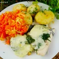 Ryba pieczona ze szpinakiem i mozzarellą