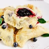 pierogi z jagodami z ciastem na śmietanie