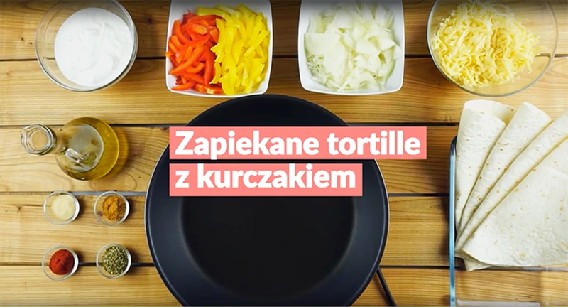 Zapiekane tortille z kurczakiem