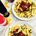 kremowy makaron z boczniakami, chilli i boczkiem