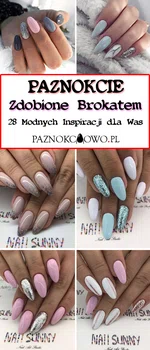 Modne Paznokcie Zdobione Brokatem: TOP 28 Pięknych Inspiracji na Brokatowy Manicure