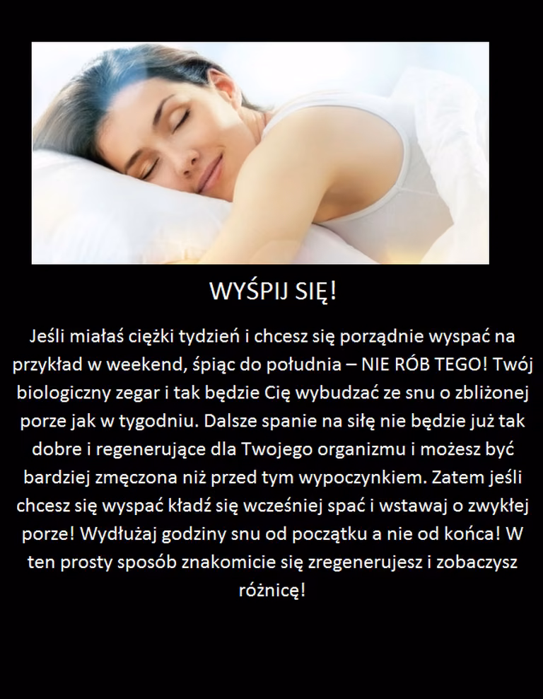 Poznaj sposób jak skutecznie się wyspać!