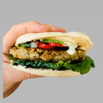 Wegeburgery w szybkimi bułeczkami