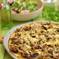 Pizza z ziemniaków z mnóstwem pieczarek
