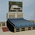 Sypialnia z palet