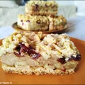 Sernik na kruchym z kawą i żurawiną