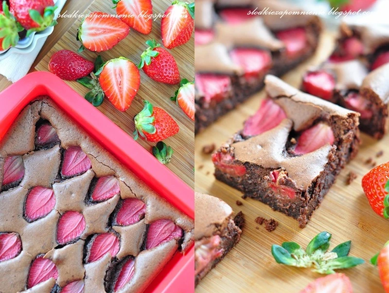 BROWNIE Z TRUSKAWKAMI