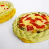 Zielone pizzernki z warkoczami