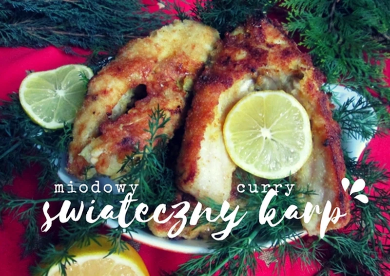 Wigilijny karp smażony w miodzie i curry