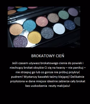 Trik na obsypany brokatowy cień do powiek