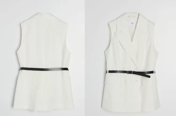 Zdjęcie Te kamizelki z paskiem z Sinsay za 59 zł to hit na Komunie! Garniturowy krój i kolor robią robotę - super opcja zamiast sukienki #2