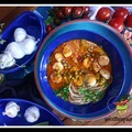 Orientalna zupa z krewetkami i przegrzebkami