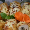 Roladki z kurczaka z pieczarkami