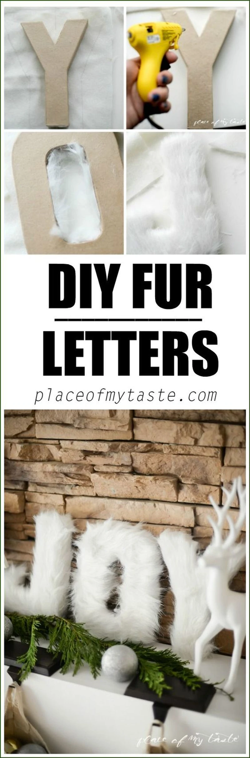 DIY- futrzany napis na święta