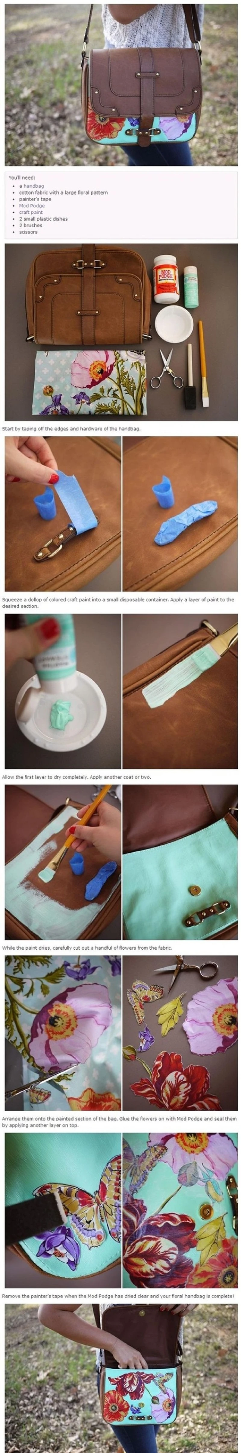 Torba z kwiecistym motywem DIY