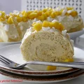 Rolada biszkoptowa z kremem z mango