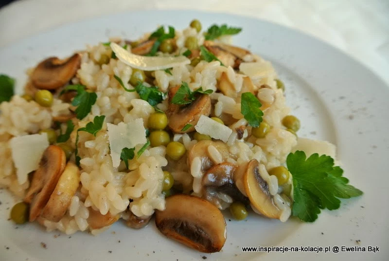 Risotto z pieczarkami