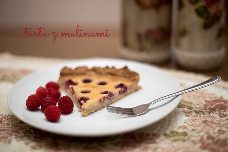 Tarta z malinami