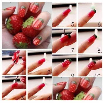 Truskawki na paznokciach