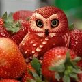 Sowa z truskawek
