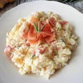 Risotto z kapustą włoską i szynką parmeńską