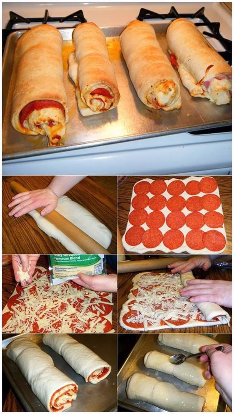 Zrolowana pizza krok po kroku
