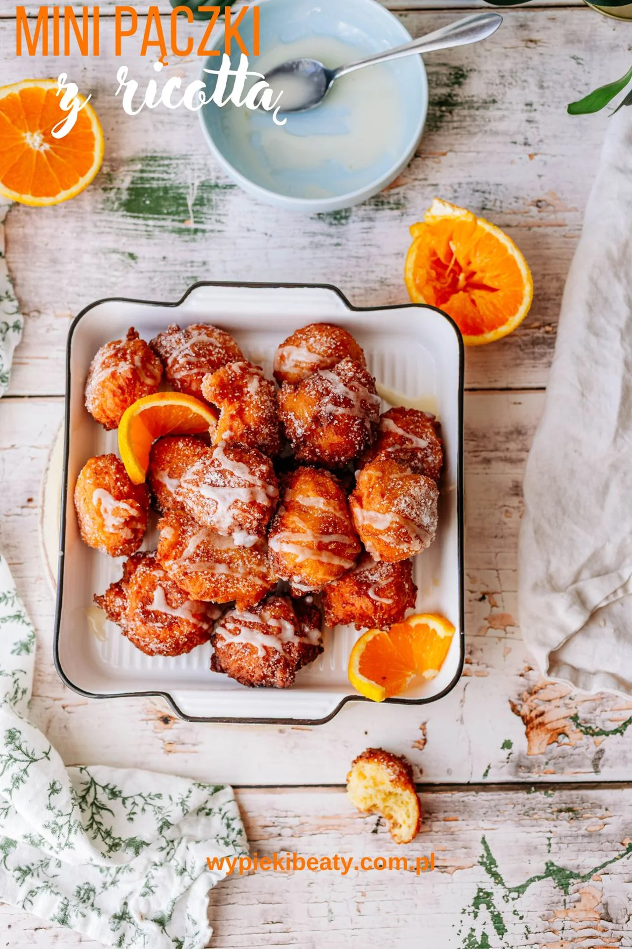 Mini pączki z ricottą