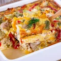 Klopsiki z mięsa układam w naczyniu żaroodpornym i zalewam masą jajeczną! Ta prosta zapiekanka to hit