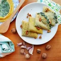 KUKURYDZIANE NALEŚNIKI ZE SZPINAKIEM I SEREM PLEŚNIOWYM