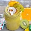 Koktajl z kiwi, pomarańcza i banana