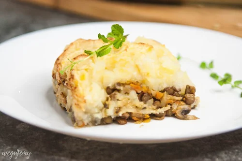 Zapiekanka pasterska z soczewicą - wegańskie Shepherd's pie