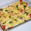 Tortellini zapiekane z szynką