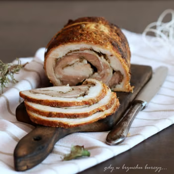Pieczony rolowany boczek