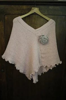 Poncho na drutach