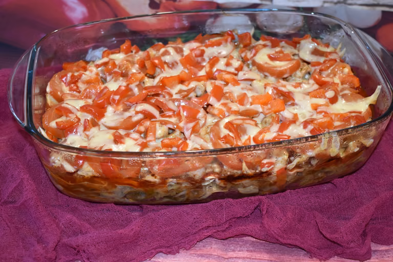 Lasagne z młodą kapustą oraz kurczakiem