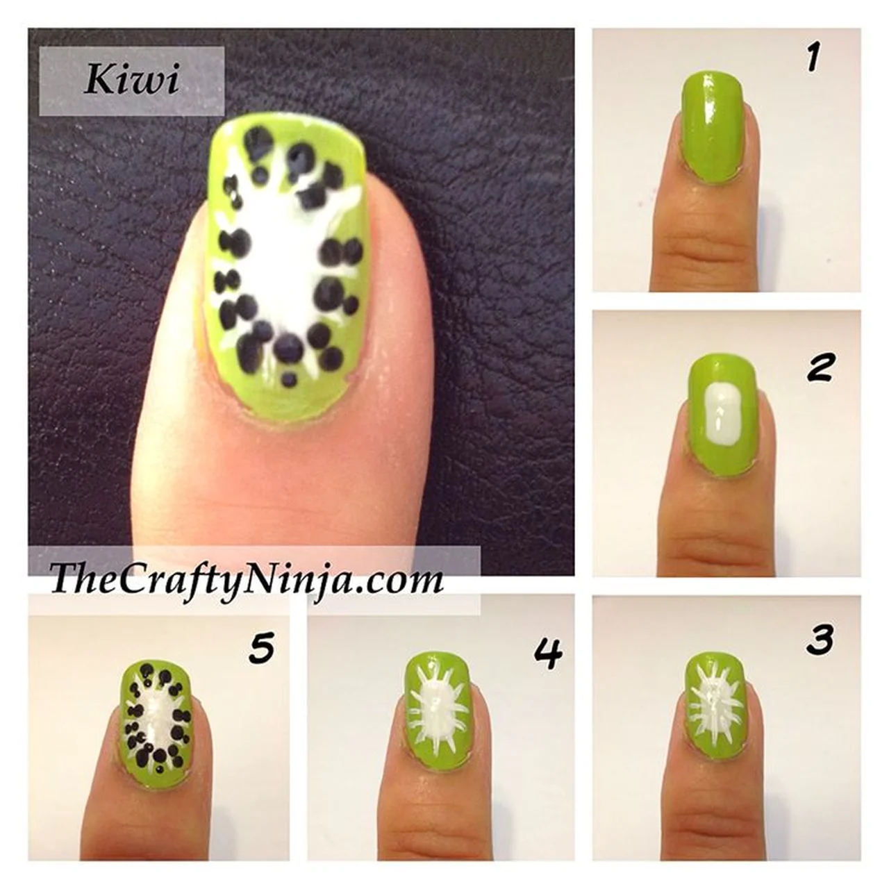 Kiwi - wiosenny manicure
