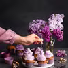 Muffiny z jagodami i kremem jagodowym
