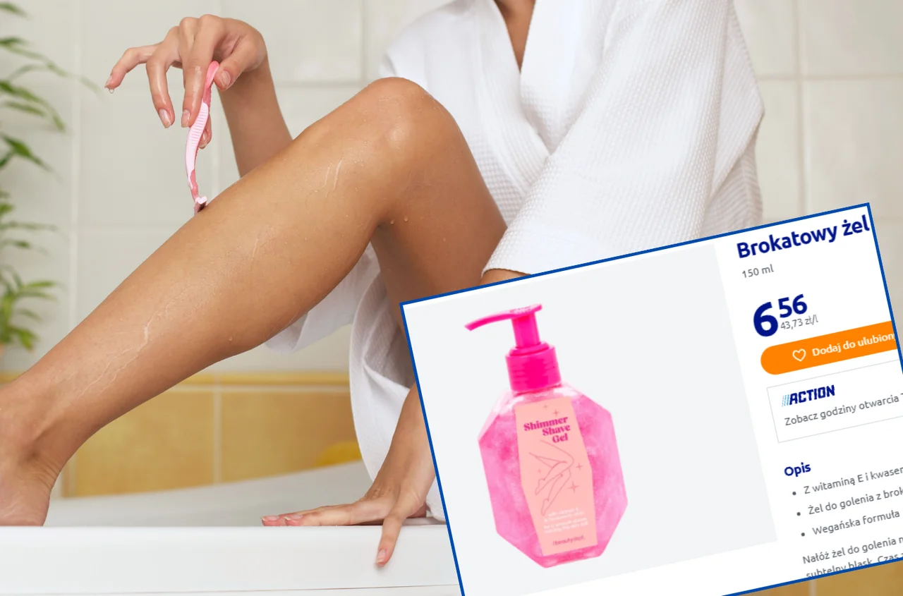 Brokatowy żel do golenia z Action za 6 zł robi cuda z nogami! Gładka i błyszcząca skóra jak po zabiegu w spa