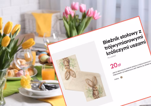 Ten bieżnik z Pepco za 20 zł to hit wielkanocnego stołu! Stonowany, ale puszyste uszka 3D robią robotę - goście będą pod wrażeniem