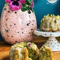 Wielkanocne mini babeczki pistacjowe