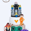 Torcik z minionkami